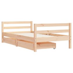 vidaXL Barnesengeramme med skuffer 80×160 cm heltre furu