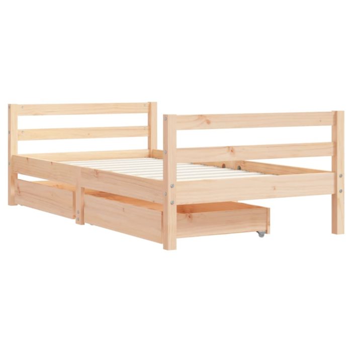 vidaXL Barnesengeramme med skuffer 80×160 cm heltre furu
