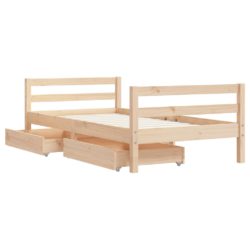 vidaXL Barnesengeramme med skuffer 80×160 cm heltre furu