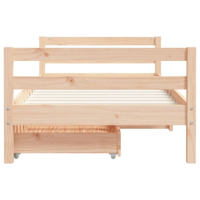 vidaXL Barnesengeramme med skuffer 80×160 cm heltre furu