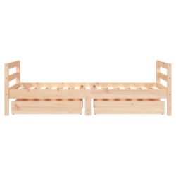 vidaXL Barnesengeramme med skuffer 80×160 cm heltre furu