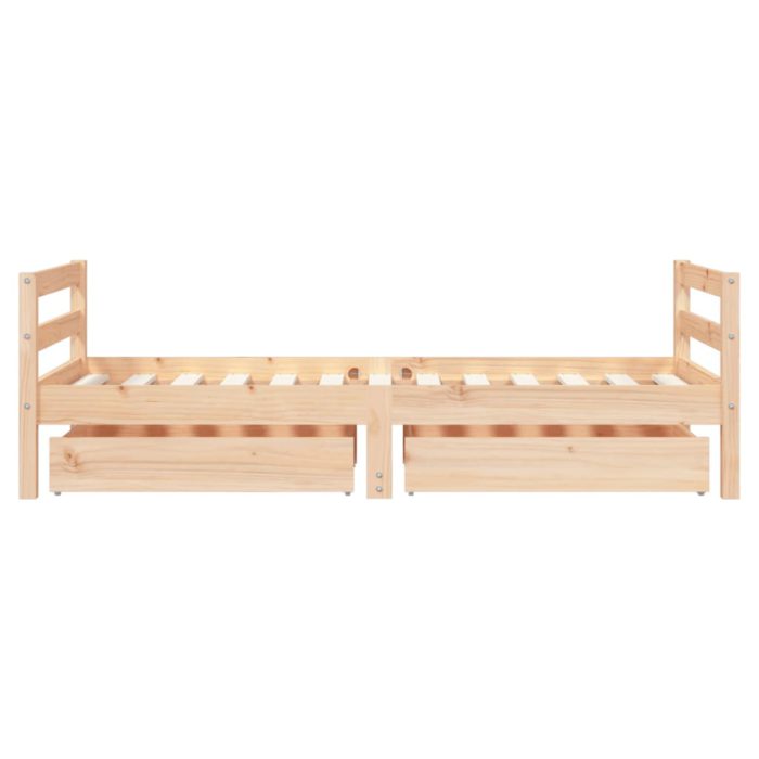 vidaXL Barnesengeramme med skuffer 80×160 cm heltre furu