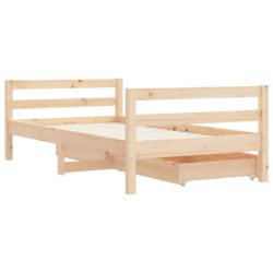 vidaXL Barnesengeramme med skuffer 80×160 cm heltre furu