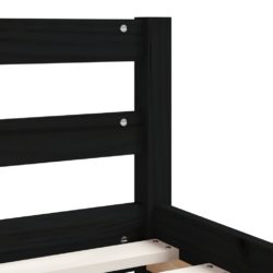 vidaXL Barnesengeramme med skuffer svart 80×160 cm heltre furu