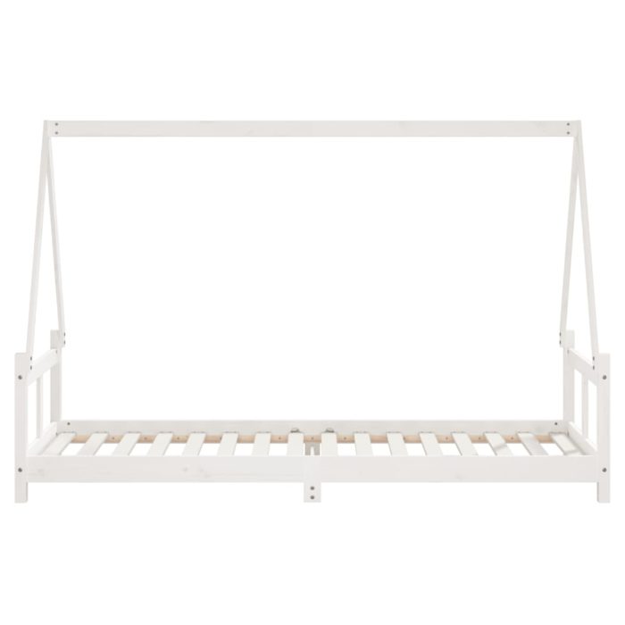 vidaXL Barnesengeramme hvit 80×200 cm heltre furu