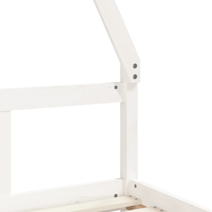 vidaXL Barnesengeramme hvit 80×200 cm heltre furu