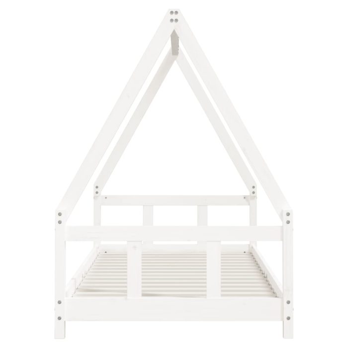 vidaXL Barnesengeramme hvit 90×200 cm heltre furu