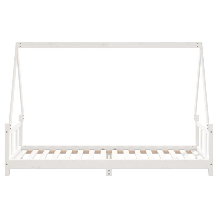 vidaXL Barnesengeramme hvit 90×200 cm heltre furu