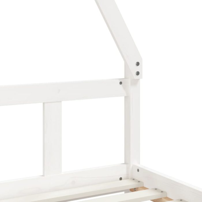vidaXL Barnesengeramme hvit 90×200 cm heltre furu