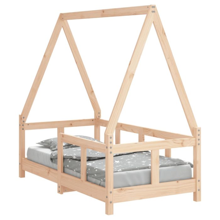 vidaXL Barnesengeramme 70×140 cm heltre furu