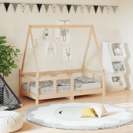 vidaXL Barnesengeramme 70×140 cm heltre furu