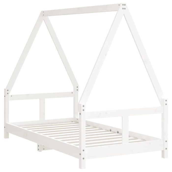 vidaXL Barnesengeramme hvit 80×160 cm heltre furu