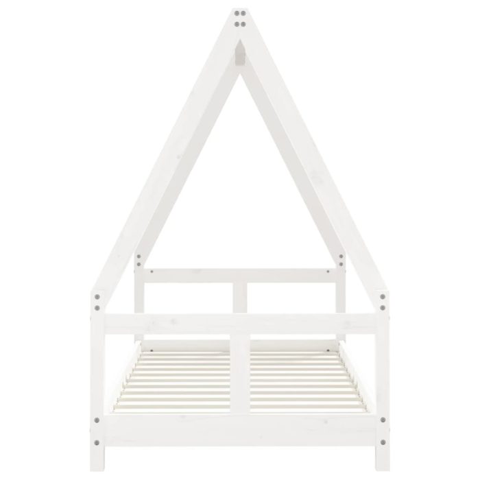 vidaXL Barnesengeramme hvit 80×160 cm heltre furu