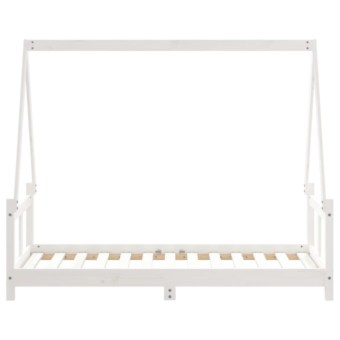 vidaXL Barnesengeramme hvit 80×160 cm heltre furu