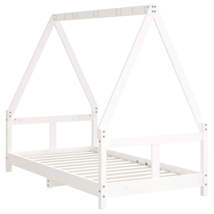 vidaXL Barnesengeramme hvit 80×160 cm heltre furu