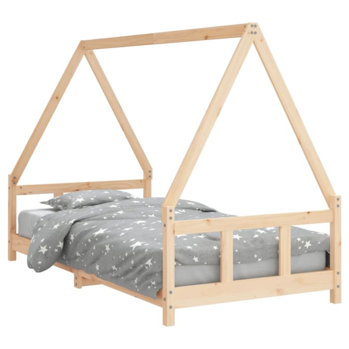 vidaXL Barnesengeramme 90×190 cm heltre furu