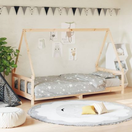 vidaXL Barnesengeramme 90×190 cm heltre furu