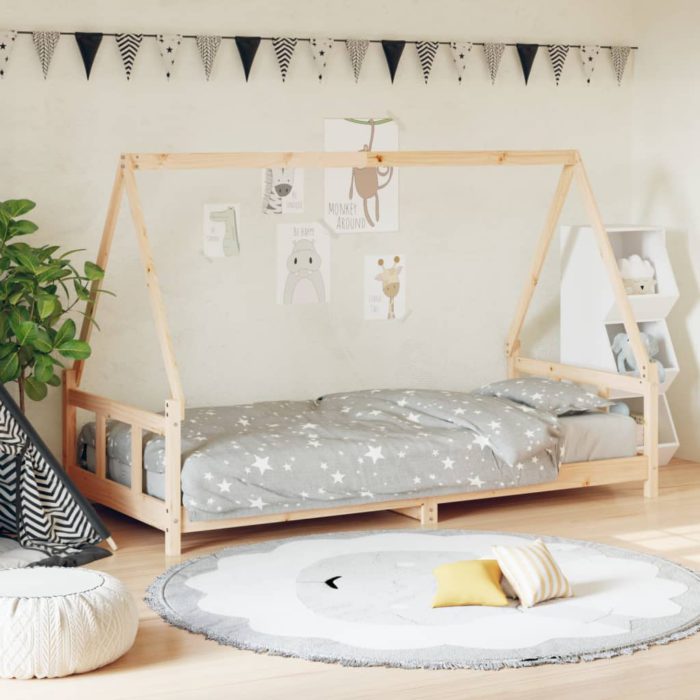 vidaXL Barnesengeramme 90×190 cm heltre furu