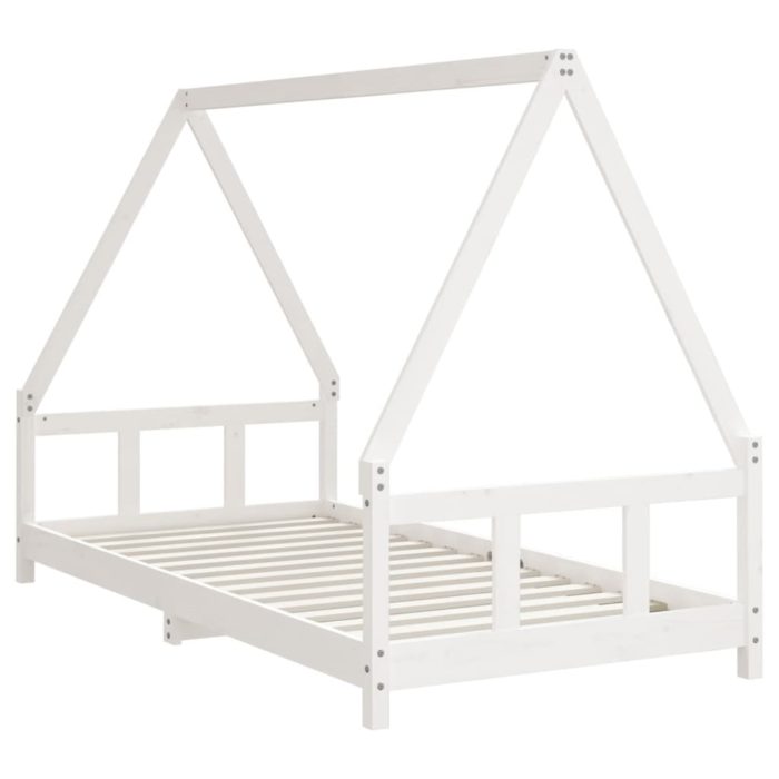 vidaXL Barnesengeramme hvit 90×190 cm heltre furu
