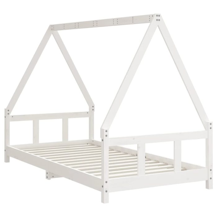 vidaXL Barnesengeramme hvit 90×190 cm heltre furu