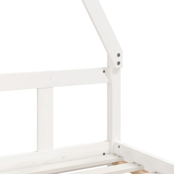vidaXL Barnesengeramme hvit 90×190 cm heltre furu