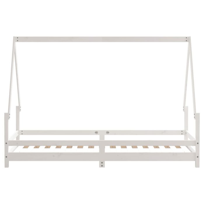 vidaXL Barnesengeramme hvit 80×200 cm heltre furu