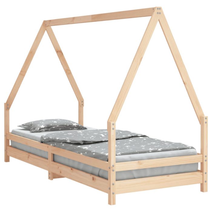 vidaXL Barnesengeramme 90×200 cm heltre furu
