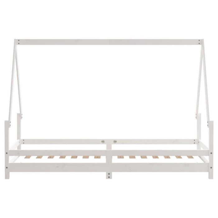 vidaXL Barnesengeramme hvit 90×200 cm heltre furu