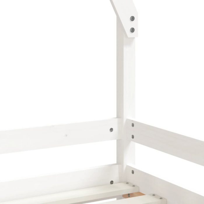 vidaXL Barnesengeramme hvit 90×200 cm heltre furu