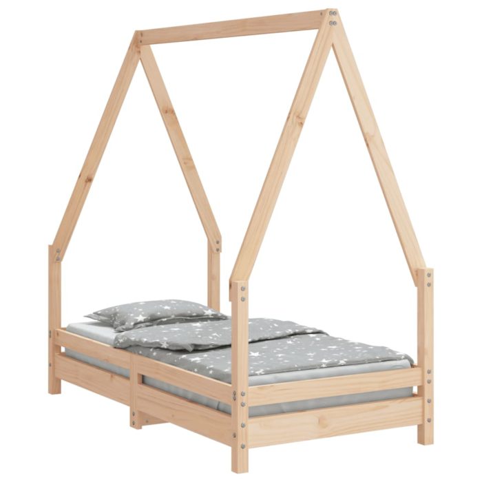 vidaXL Barnesengeramme 70×140 cm heltre furu
