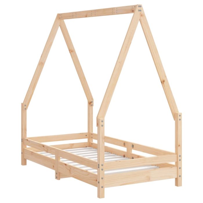vidaXL Barnesengeramme 70×140 cm heltre furu