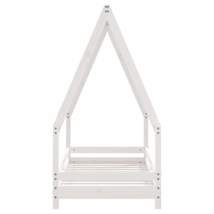 vidaXL Barnesengeramme hvit 70×140 cm heltre furu