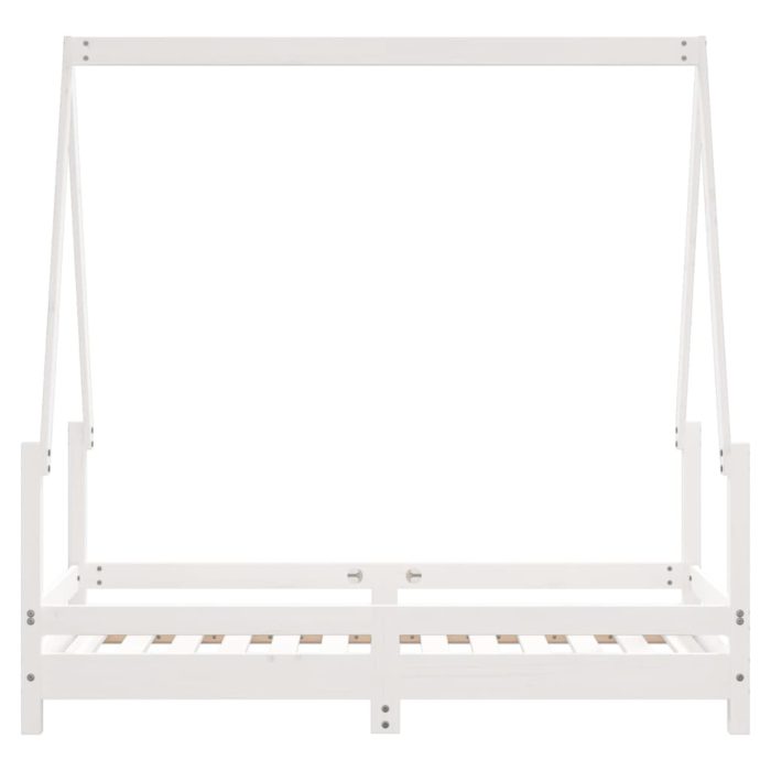 vidaXL Barnesengeramme hvit 70×140 cm heltre furu
