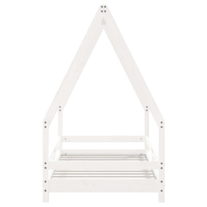 vidaXL Barnesengeramme hvit 80×160 cm heltre furu