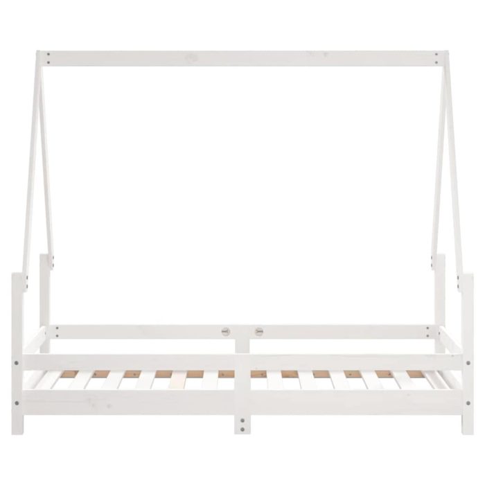 vidaXL Barnesengeramme hvit 80×160 cm heltre furu