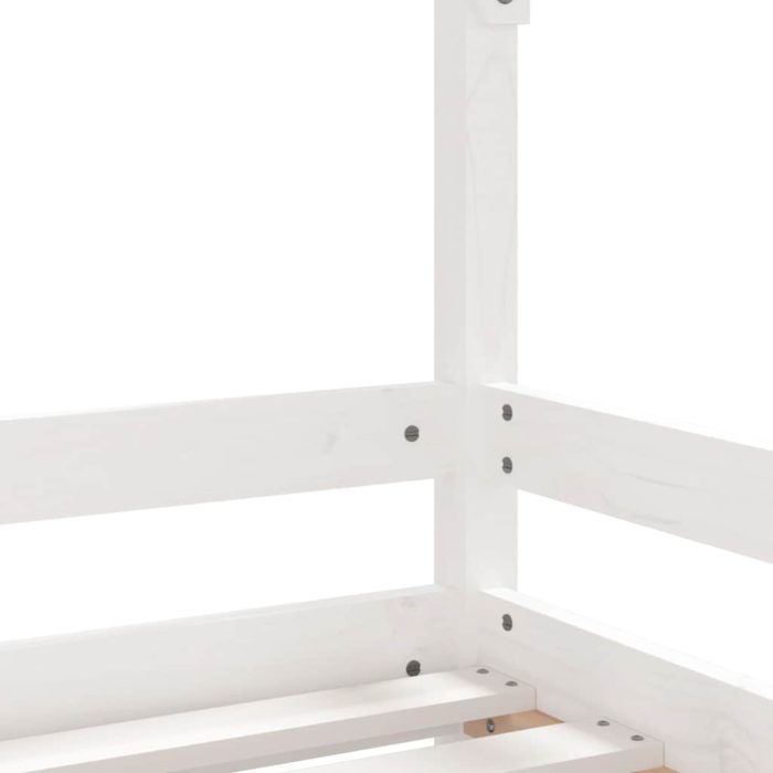 vidaXL Barnesengeramme hvit 80×160 cm heltre furu