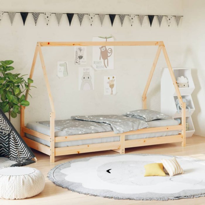 vidaXL Barnesengeramme 90×190 cm heltre furu