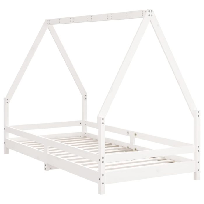vidaXL Barnesengeramme hvit 90×190 cm heltre furu