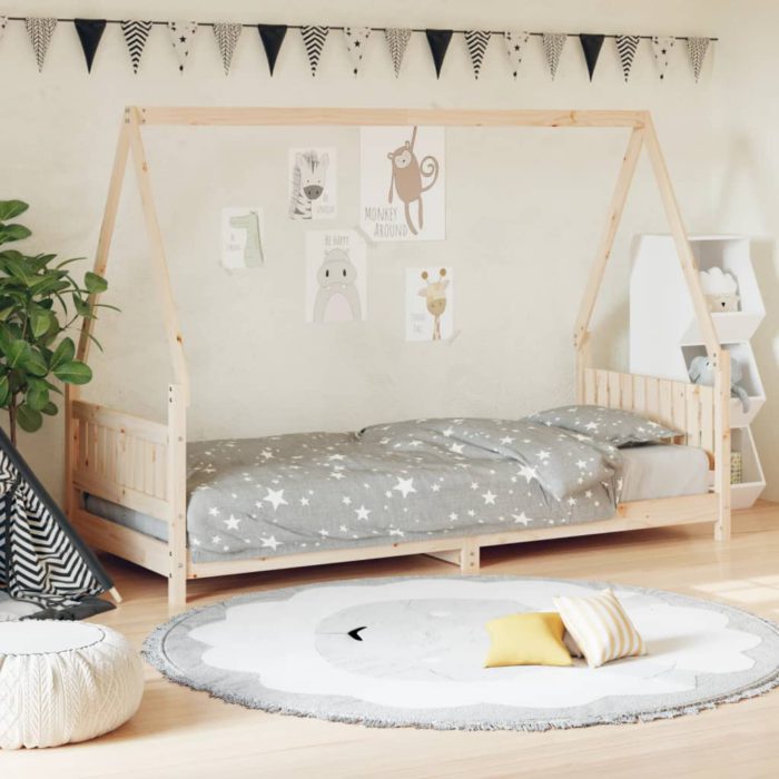 vidaXL Barnesengeramme 80×200 cm heltre furu