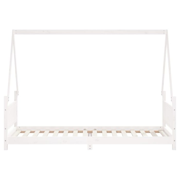 vidaXL Barnesengeramme hvit 80×200 cm heltre furu