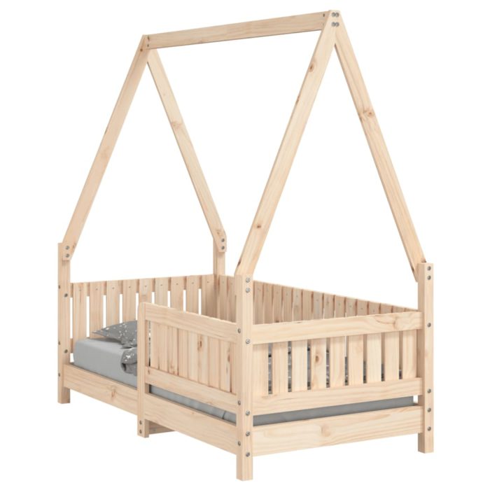 vidaXL Barnesengeramme 70×140 cm heltre furu