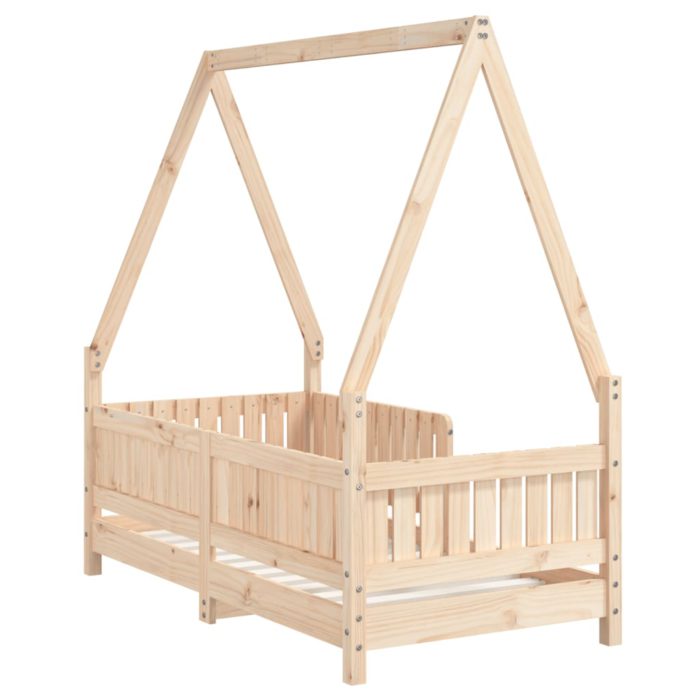 vidaXL Barnesengeramme 70×140 cm heltre furu