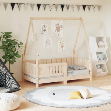 vidaXL Barnesengeramme 70×140 cm heltre furu