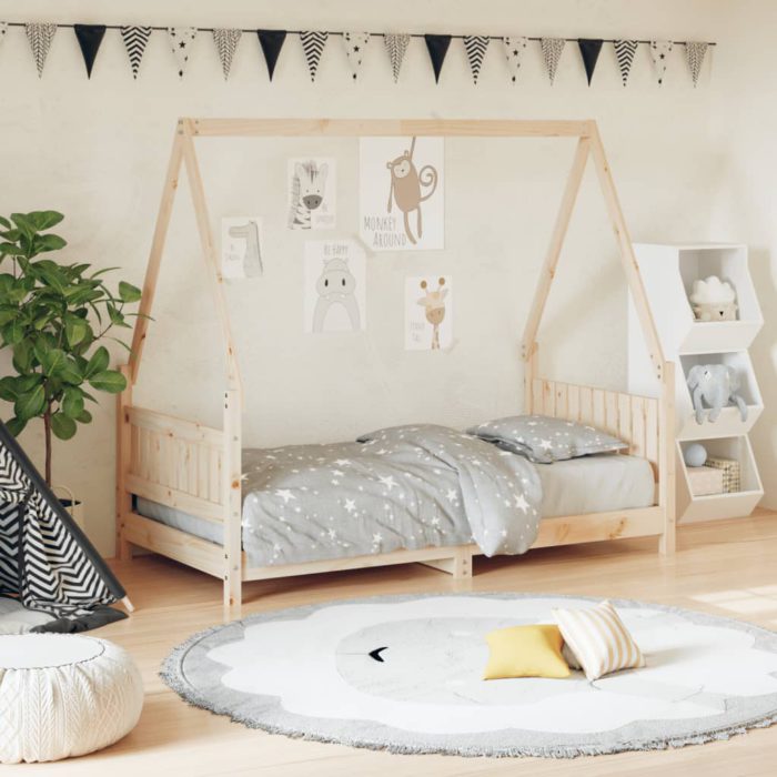 vidaXL Barnesengeramme 80×160 cm heltre furu