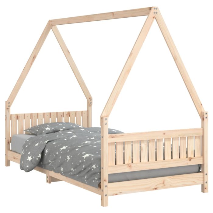 vidaXL Barnesengeramme 90×190 cm heltre furu