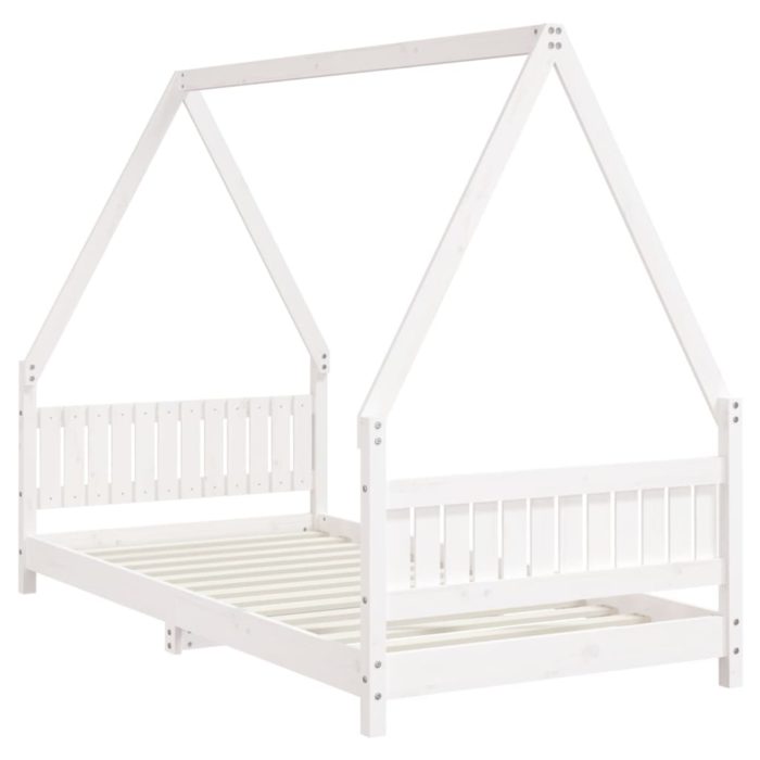 vidaXL Barnesengeramme hvit 90×190 cm heltre furu