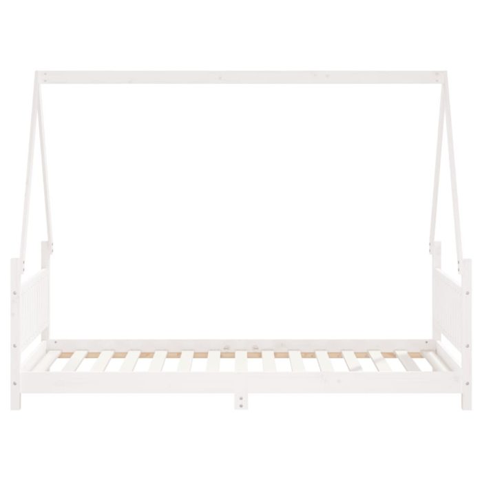 vidaXL Barnesengeramme hvit 90×190 cm heltre furu