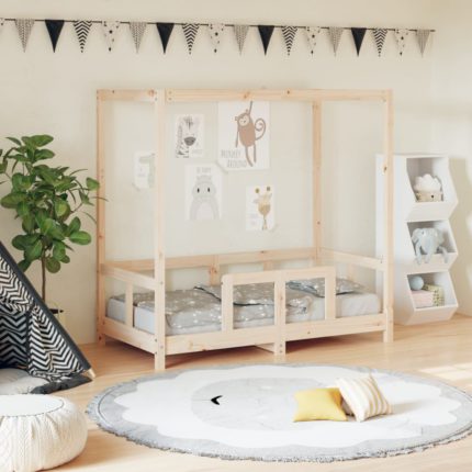vidaXL Barnesengeramme 70×140 cm heltre furu