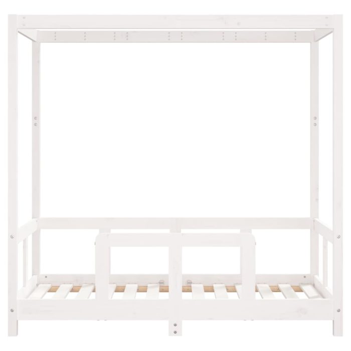 vidaXL Barnesengeramme hvit 70×140 cm heltre furu