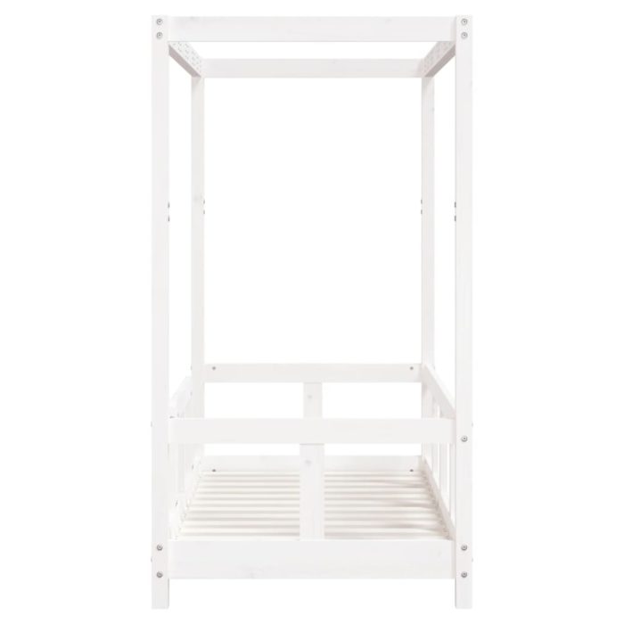 vidaXL Barnesengeramme hvit 70×140 cm heltre furu